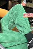 冬季新款粗条灯芯绒魔术贴加绒加厚宽松休闲裤TY251P65控78，男装休闲裤，星座512A（原616）