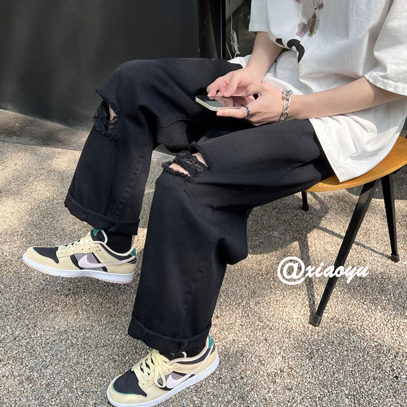 XZ616夏季新款破洞牛仔裤休闲九分裤TY336P45控58,男装休闲裤,星座512A（原616）