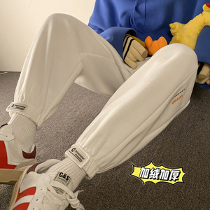 港风新款百搭笑脸魔术贴加绒卫裤 TY046 P55控68图片