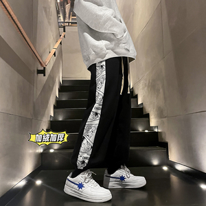 冬季新款卡通印花加绒加厚休闲裤卫裤 TY241图片