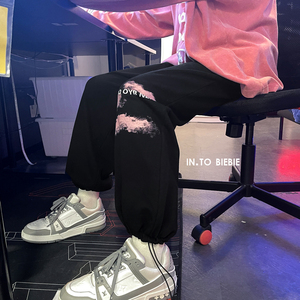 主推春季新款韩版百搭休闲九分裤卫裤TY205,焦糖色包包好搭配衣服吗图片