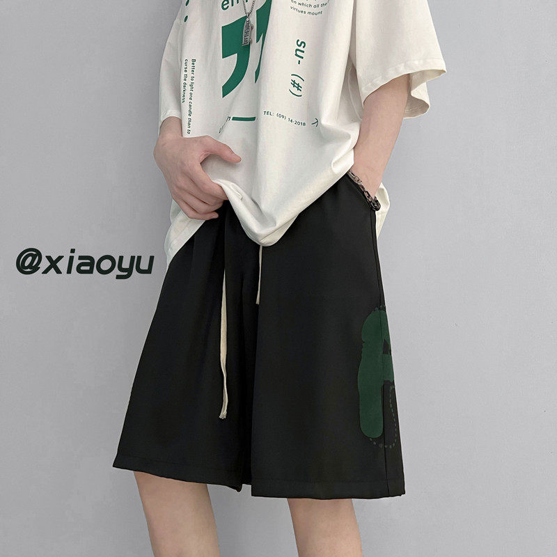 XZ616 夏季新款宽松百搭植绒冰丝休闲短裤裤五分裤 TY357 P35控48图片