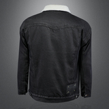 羊羔毛牛仔棉服外套男加厚牛仔衣黑色外套730/M9363/P158，男装棉衣，钱塘730-1
