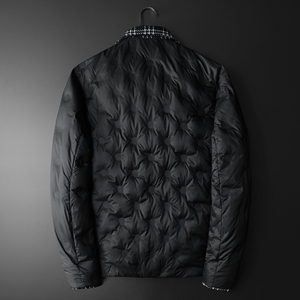 新风格冬新款呢料拼接假两件羽绒服男士修身好T88027/P280图片