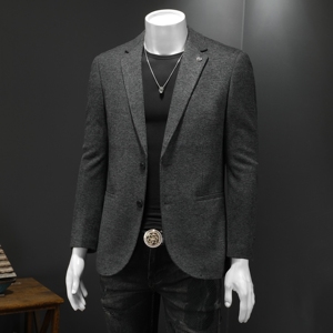XZ88022/P195新醋酸羊毛西服外套男商务休闲单西上衣竖暗条纹图片