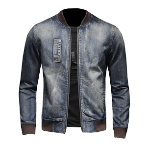 新款个性棒球领牛仔服男士拉链夹克外套5027/H0387/P195图片