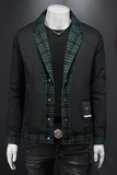 冬季新款呢料拼接青果领羽绒服男士修身730/T88023/P280，男装羽绒服，钱塘730-1