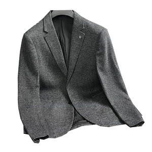 730/XZ88022/P195新醋酸羊毛西服外套男商务休闲单西上衣竖暗条纹图片