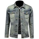 730/D5502/P145简约复古水洗牛仔外套男士个性帅气牛仔外套男士，男装工装外套，钱塘730-1