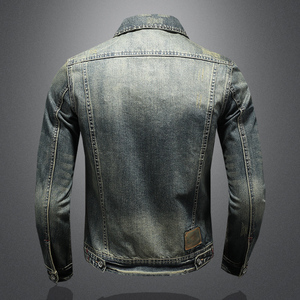 730/H4000/P195 高品质牛仔衣 复古色拉链牛仔服男图片