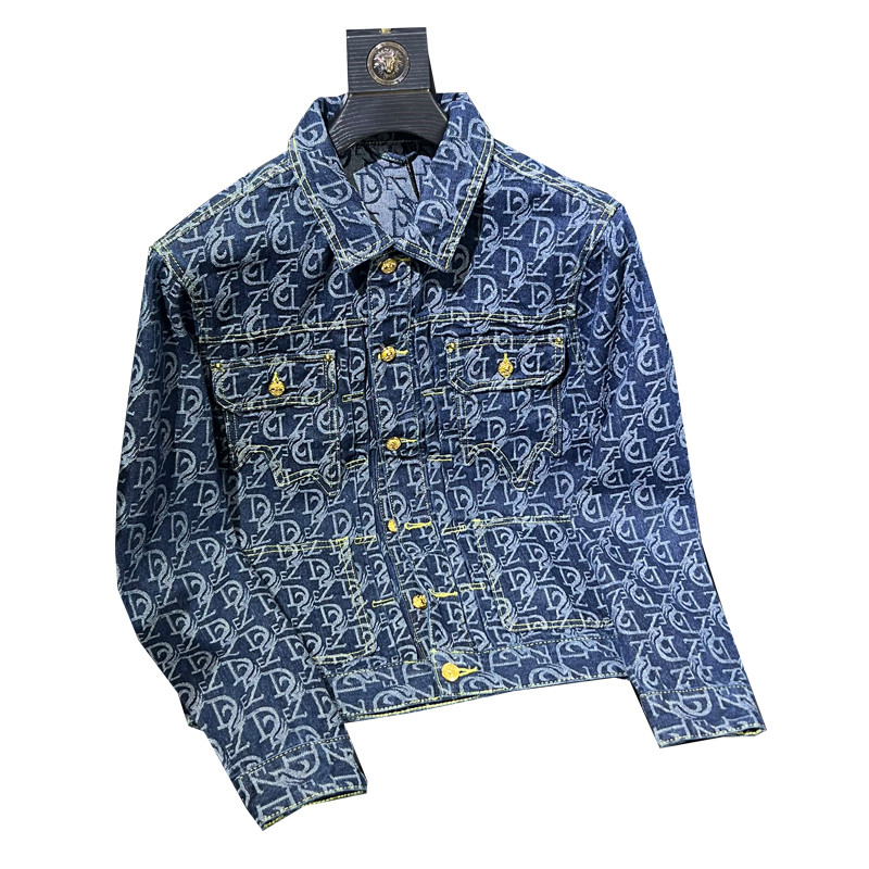 730/H06984/P185字母印花牛仔外套男士高品质多口袋沙发图,男装工装外套,钱塘730-1