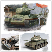 小号手 84807 84809 拼装模型 1/48T34/85中型坦克1944年型全内构