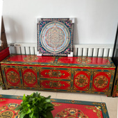 藏式 民族风手绘电视柜特色古典炕柜民宿客栈可定制地柜中式 风家具