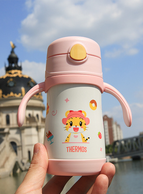 膳魔师儿童保温杯foogo不锈钢吸管杯巧虎婴儿宝宝幼儿园水杯便携