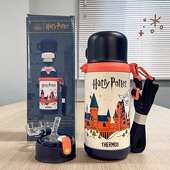 膳魔师THERMOS双盖保温杯儿童卡通吸管杯直饮杯宝宝水杯316不锈钢