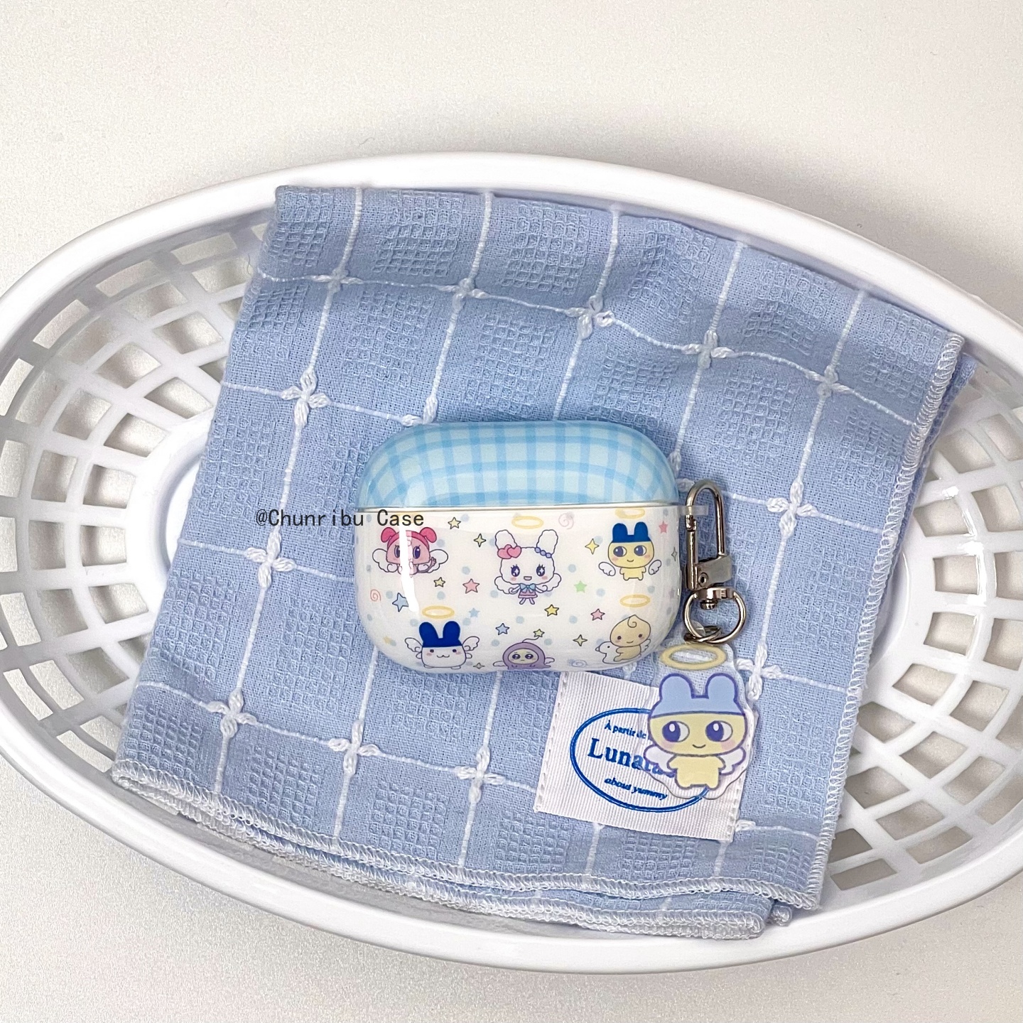 春日部防卫队Fighting|日韩可爱卡通小天使拓麻歌子适用苹果airpods1/2/3耳机保护套pro二代新3防摔吊坠日韩