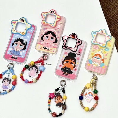 春日部防卫队Fighting｜新款星星镜头可爱卡通哭娃系列适用苹果16promax手机壳圆边双面挂绳iphone15/14/13