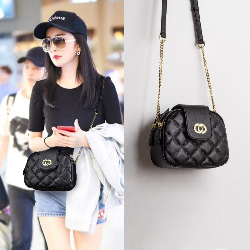 包包2020新款潮真皮牛皮链条包斜挎包女士大容量百搭时尚小包女CK