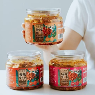山东陈桥麻辣萝卜干开罐即食下饭喝粥咸菜400g×1罐香辣萝卜干