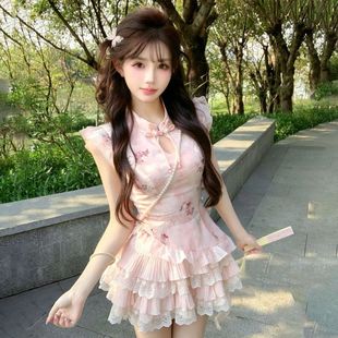竹马霓裳 夏季 新中式 显瘦设计感上衣半身裙显瘦国风少女甜美套装