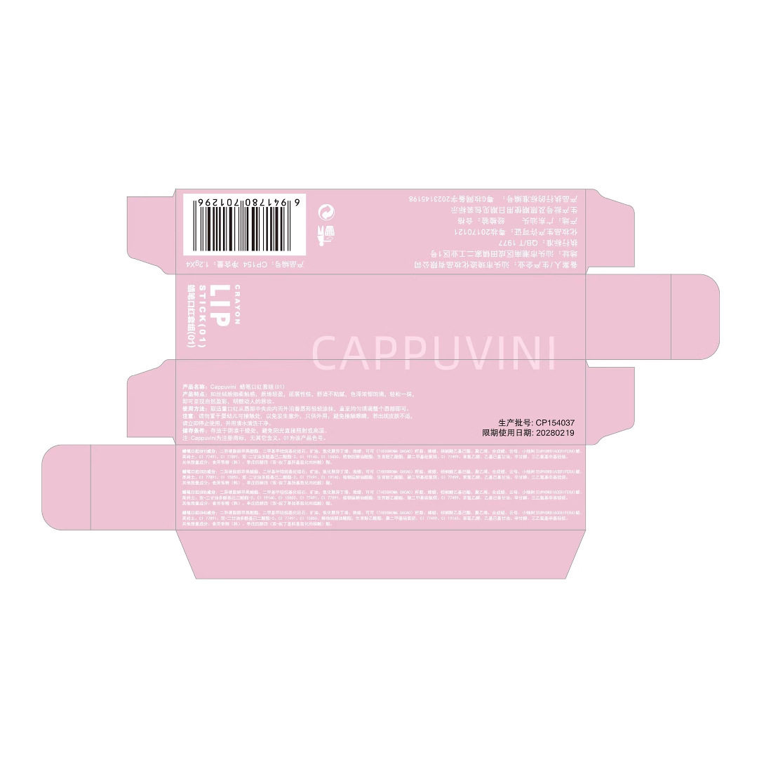 CAPPUVINI蜡笔口红 国货唇彩四色哑光丝绒多色唇膏笔平价小众口红