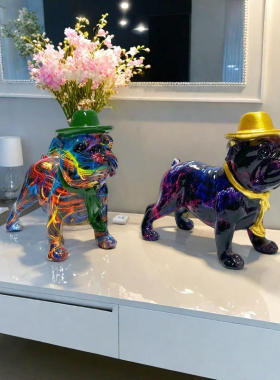 转印热卖炫彩带帽站装饰斗摆件家居办公桌送礼树脂品立法