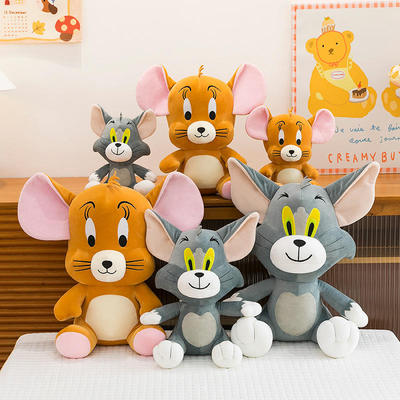 猫和老鼠儿童玩具公仔杰瑞鼠毛绒汤姆猫抱枕娃娃玩偶抓机娃娃毛绒