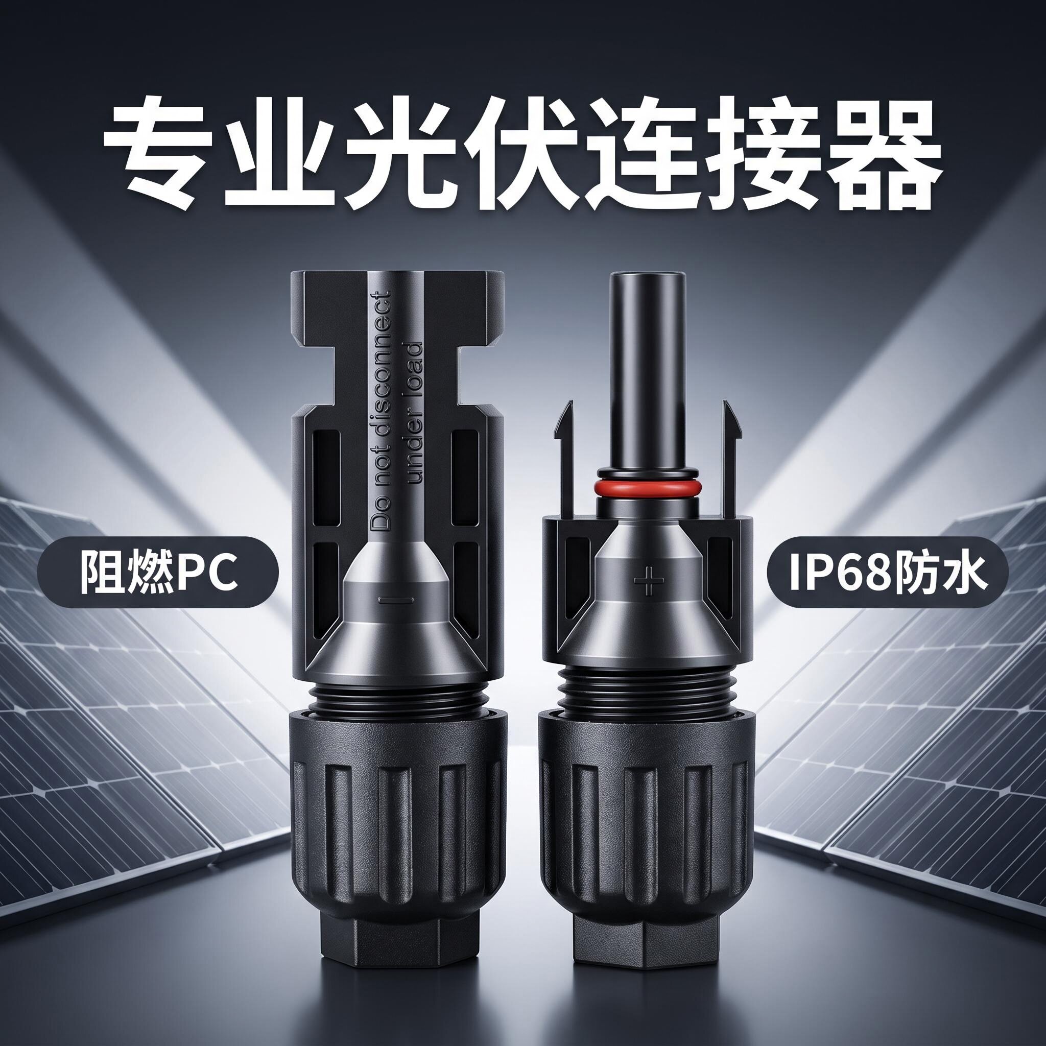 光伏公母插头连接器防水太阳能组连接器