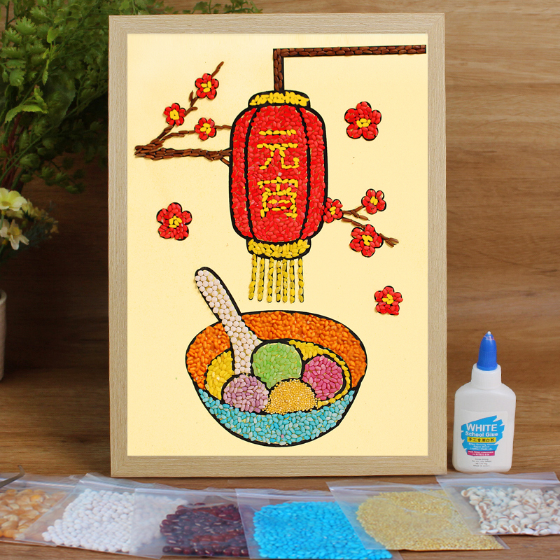 【老师推荐】五谷杂粮diy粘贴画