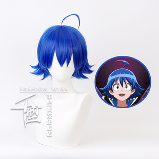 【千型】 入间同学入魔了 铃木入间 cos假发 深蓝色反翘万用短发