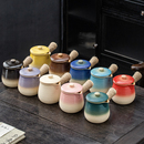 围炉煮茶壶陶瓷罐罐烤奶茶壶家用户外渐变侧把壶可明火干烧煮茶器