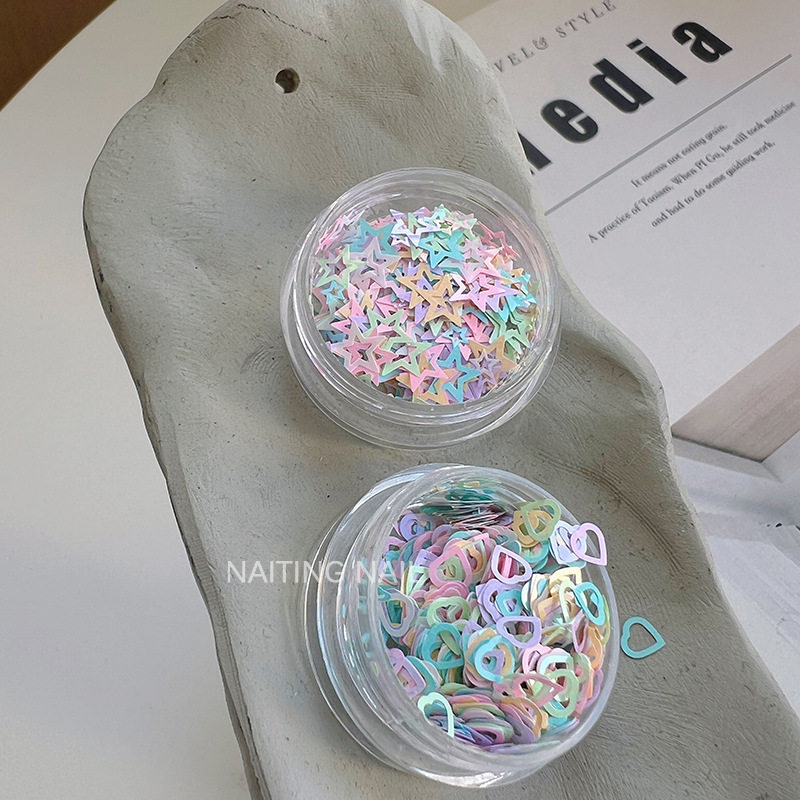 甜酷糖果马卡龙镂空五角星大小星星爱心薄亮片穿戴美甲贴片饰品,彩妆/香水/美妆工具,指甲装饰,淘宝优惠券,粉丝福利购,淘宝优惠卷