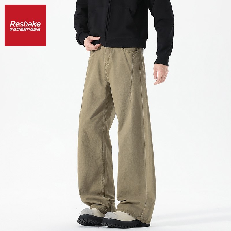 华菲型格冬季新款美式阔腿休闲裤
