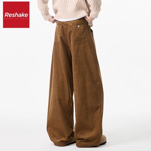 男痞帅冬季 FAIRWHALE 复古灯芯绒运动休闲裤 华菲·型格美式 SHAKE