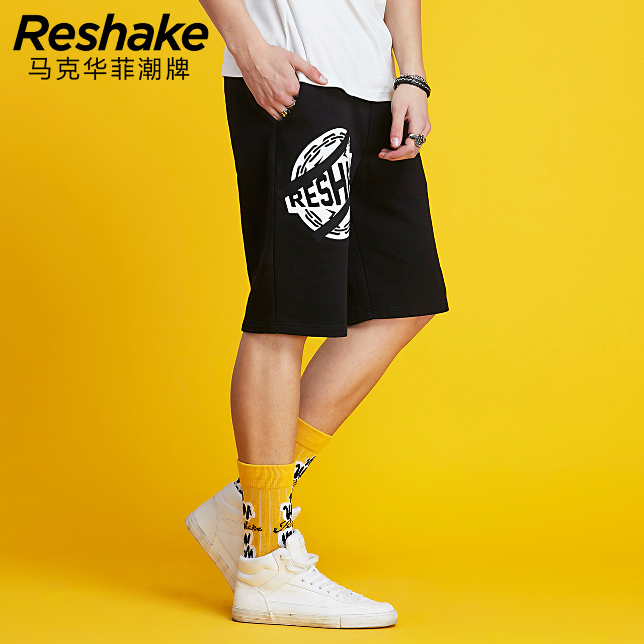 Reshake»ª·ÆÐ͸ñ2017Ïļ¾´¿ÃÞÐÝÏÐÔ˶¯Îå·Ö¶Ì¿ã³±ÅÆÉ̳¡Í¬¿î