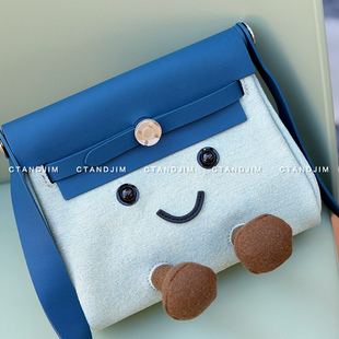 周末包 斜挎包 转跳链接然原链接购买 CTANDJIM丹宁牛仔