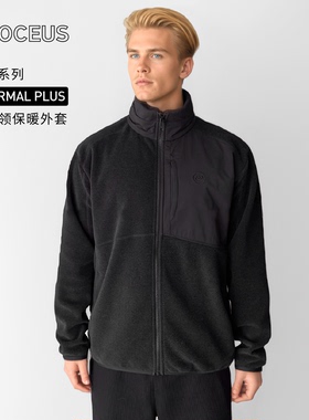 KROCEUS地球科学家 蜂窝聚热保暖透气抓绒外套 男女可穿时尚开衫
