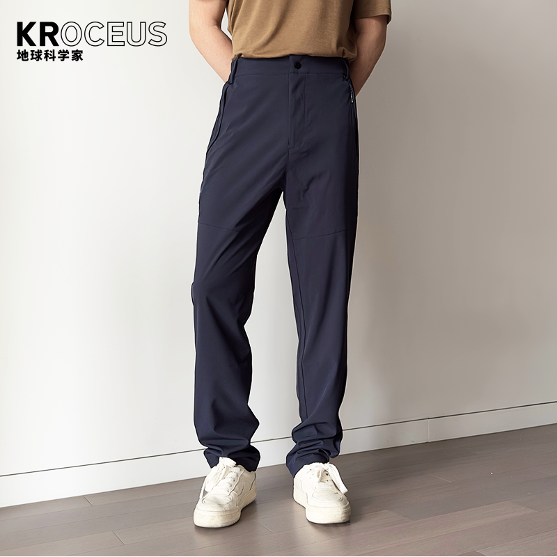 kroceus防泼水商务休闲西装长裤