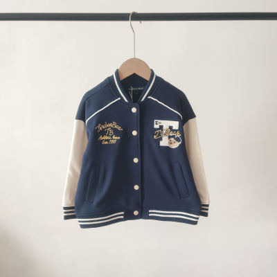 TTJM241201A-00 2024春秋款小熊专柜原单男童撞色棒球服上衣外套