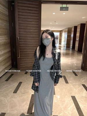 廓型慵懒休闲格子衬衣