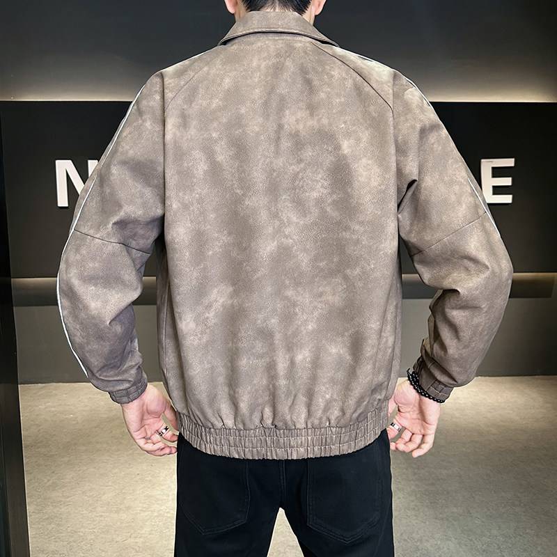 新款店主风皮衣男潮流休闲夹克外套大码男装9976-大码P93小码P85,男装皮衣,星座1207-1