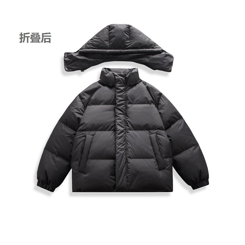 新标90绒中长款羽绒服折叠美式宽松男女同款可二开A112-P395,男装羽绒服,星座1207-1