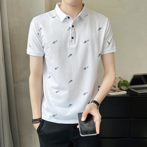 @店主风 新款Polo衫男印花短袖T恤男士高品质半袖PT05-P45图片
