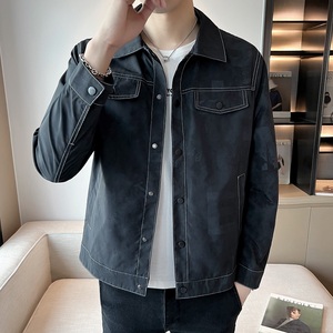@店主风春秋新款夹克男高品质翻领男式外套男装JK0935-P85图片