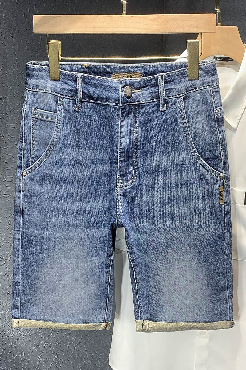 抖音直播夏季牛仔短裤男刺绣弹力休闲五分裤DK6553-P60,男装牛仔裤,星座1207-1