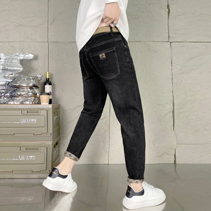 社会小伙@新款牛仔裤男韩版潮流轻奢微锥弹力YKK拉链NZK835-P65，男装牛仔裤，星座1207-1