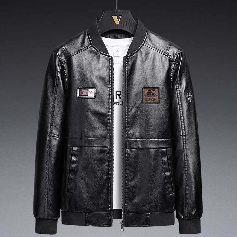 直播皮衣男机车服皮夹克男式外套挂拍高品质PY0920-P80图片