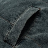 新标90绒手工水洗牛仔羽绒服宽松版男女同款可二开A159-P330，男装羽绒服，星座1207-1