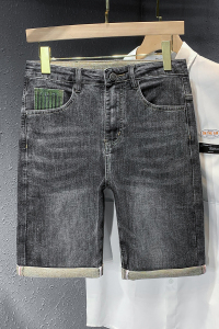 抖音直播夏季牛仔短裤男高端刺绣弹力YKK拉链休闲五分裤DK870-P60图片