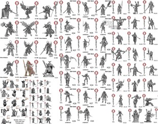 源体PSM刺客庭各种异端教徒机器教修女天使桌游战棋子模型